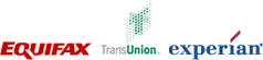 Equifax, Experian, TransUnion